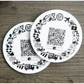 Rounded Absorbent Cork Coasters w/ QR Code
